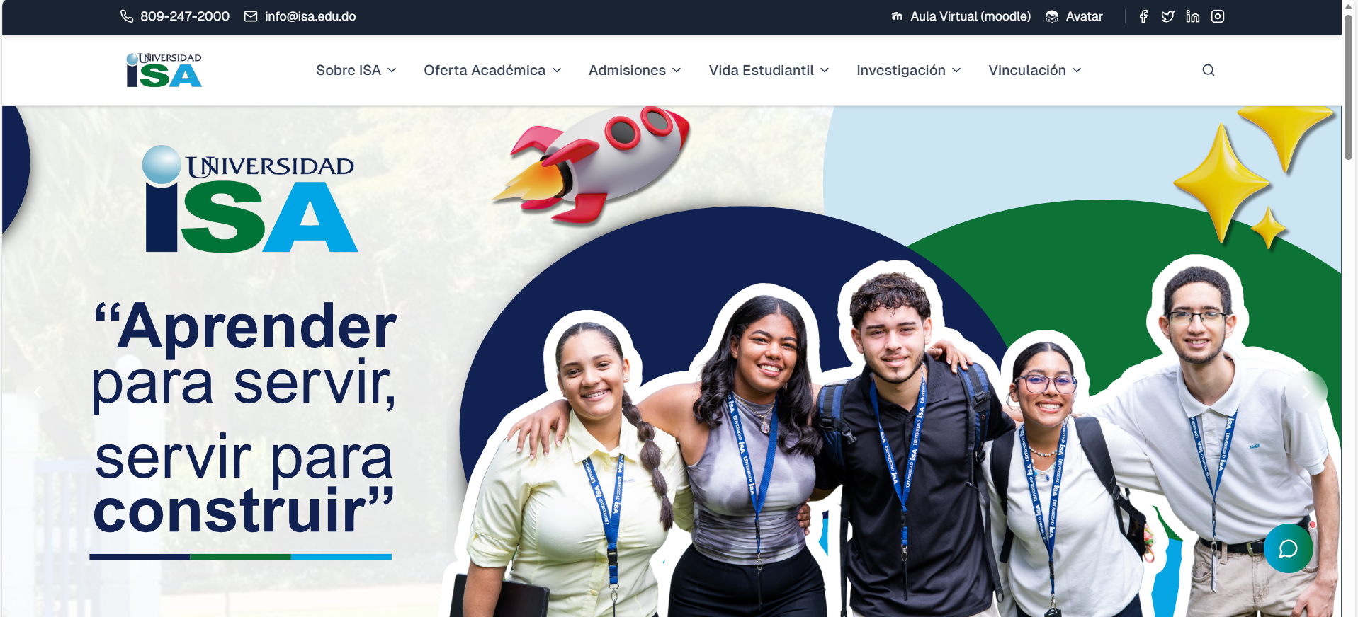 Universidad ISA Website